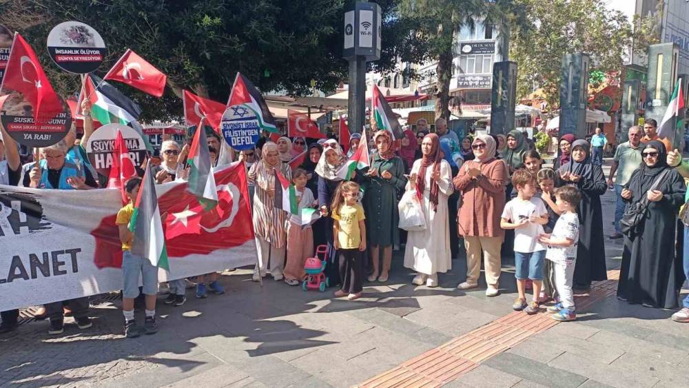 Antalya’da İsrail protestosu
