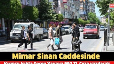 Isparta şehir merkezinde trafik düzenlemeleri kapsamında Mimar Sinan Caddesi’nde hayata geçirilen