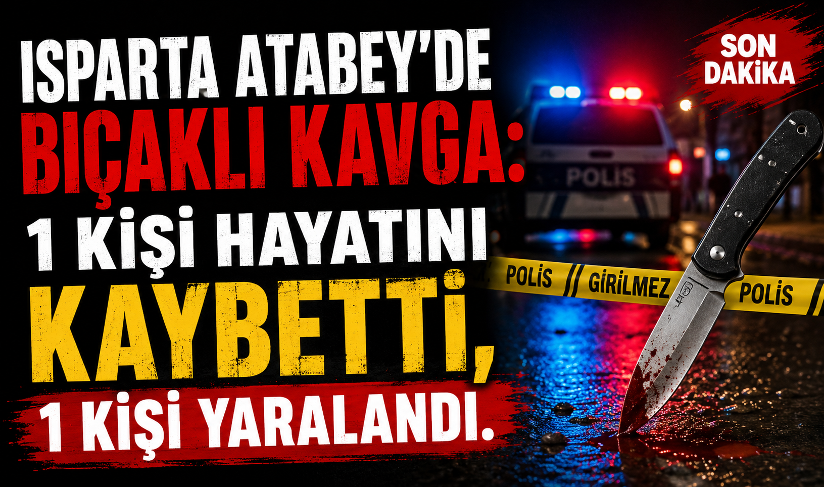 Isparta’nın Atabey ilçesinde gölet bölgesinde çıkan bıçaklı kavgada 1 kişi